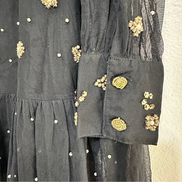 Farm Rio Embroidered Tulle Overlay Mini Dress, Size M - Picture 9 of 11